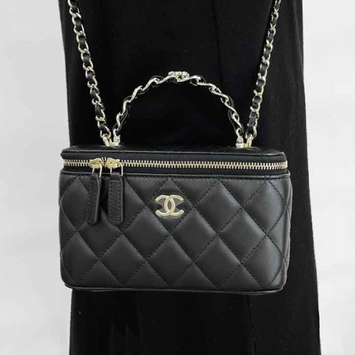 샤넬 탑핸들 베니티백 램스킨