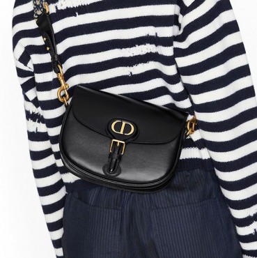 디올 바비 이스트 웨스트백 박스 카프스킨 블랙 골드