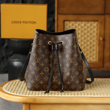 루이비통 네오노에 MM 모노그램 블랙 레드