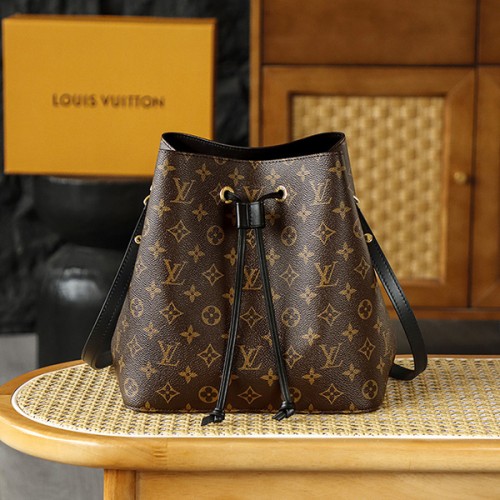 루이비통 네오노에 MM 모노그램 블랙 레드