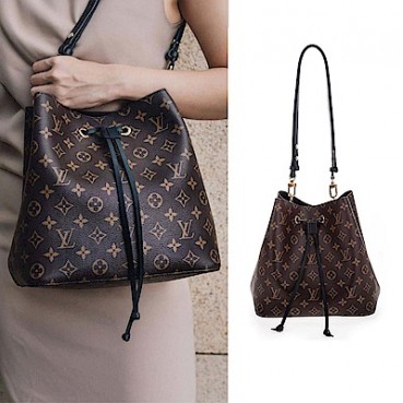 루이비통 네오노에 MM 모노그램 블랙 레드