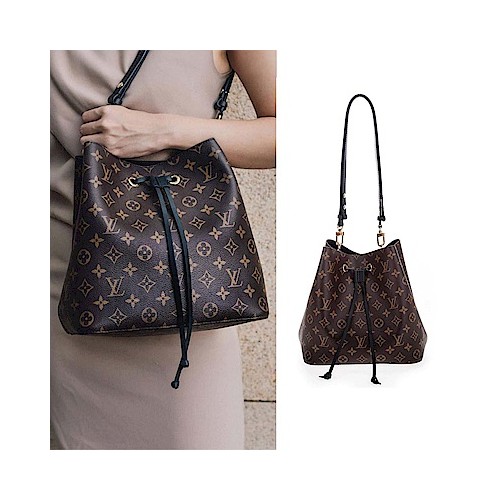 루이비통 네오노에 MM 모노그램 블랙 레드