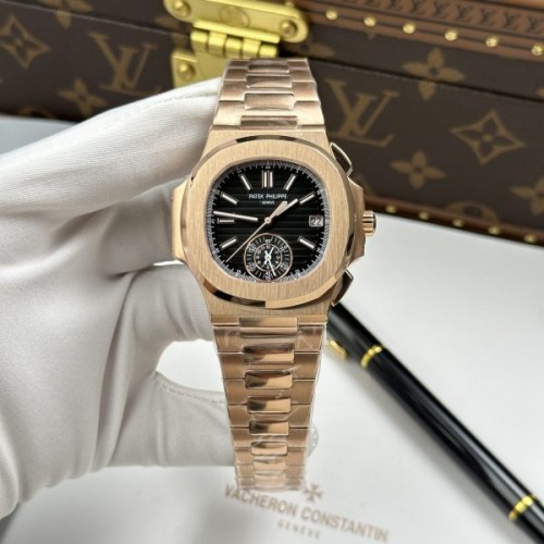 파텍필립 노틸러스 - Patek Philippe Nautilus 5980 Black Dial Case Rose Gold 40mm