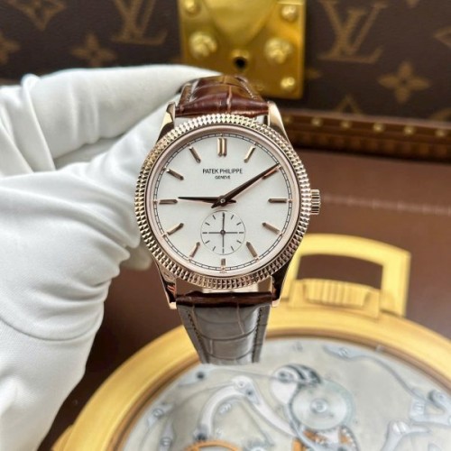 파텍필립 칼라트라바 -Patek Philippe Calatrava 6119R White Dial Case Rose Gold 39mm