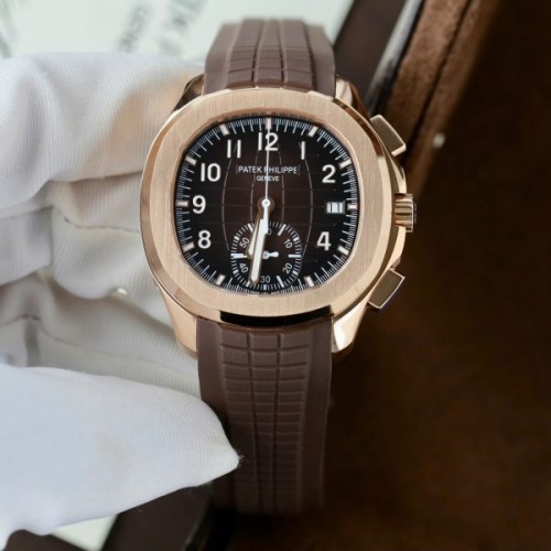 파텍필립 아쿠아넛 - Patek Philippe Aquanaut 5968 Brown Dial Rubber Strap 42.2mm