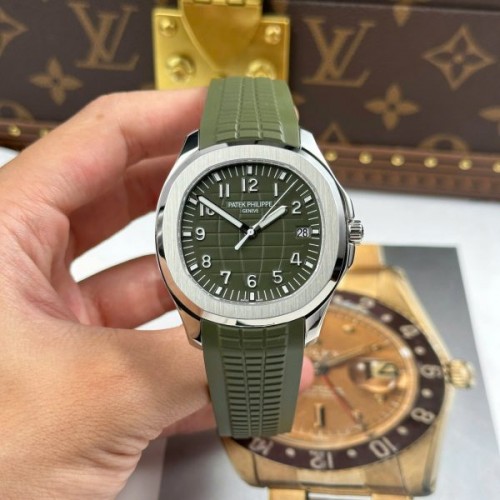 파텍필립 아쿠아넛 - Patek Philippe Aquanaut 5168 Green Engraving Machine 42mm