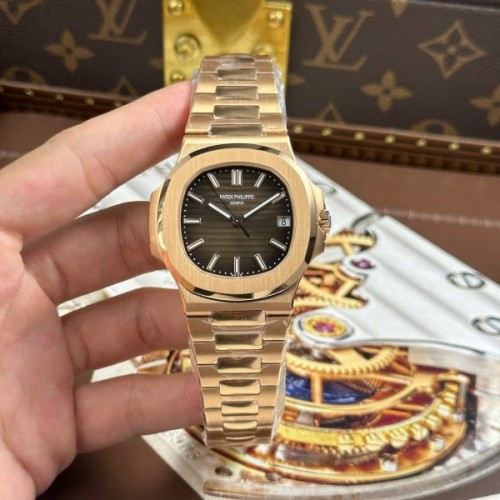 파텍필립 노틸러스 - Patek Philippe Nautilus 5711 Rose Gold Brown Dial Metal Wire 40mm