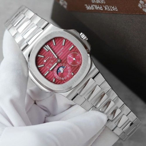 파텍필립 노틸러스 - Patek Philippe Nautilus 5712 Cherry Dial Metal Strap 40mm