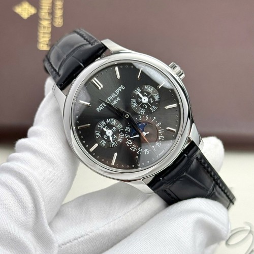 파텍필립 그랜드 컴플리케이션 - Patek Philippe Grand Complications 5327 Gray Dial Leather Strap 3K 40mm
