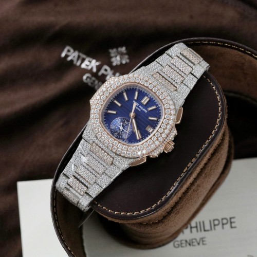 파텍필립 노틸러스 - Patek Philippe Nautilus 5980 18K Gold Wrapped + Diamonds Moissanite 40.5mm