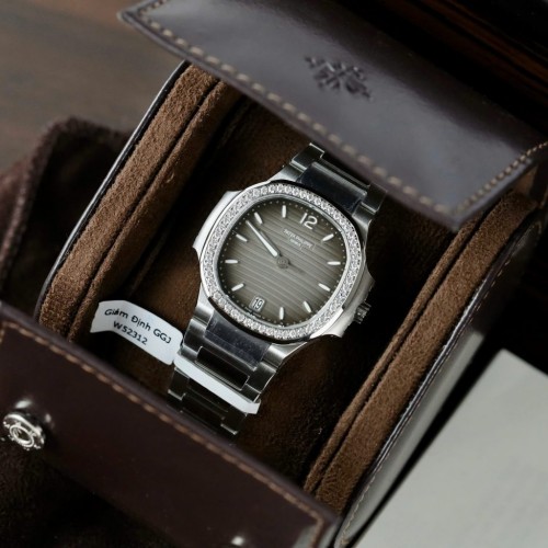 파텍필립 노틸러스 - Patek Philippe Nautilus 7118 Gray Dial Custom Diamonds Moissante 3K 35.2mm