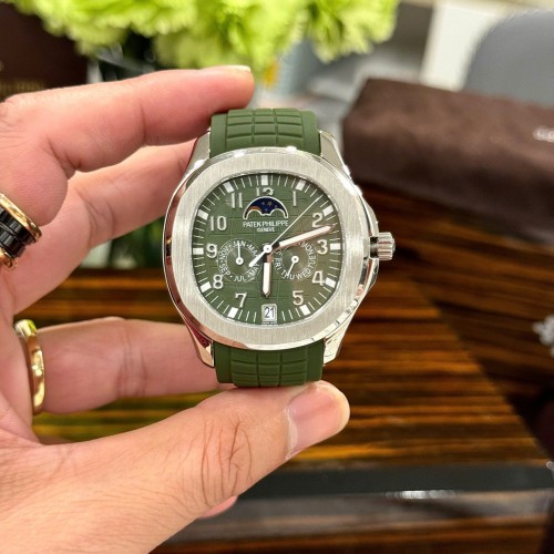 파텍필립 아쿠아넛 - Patek Philippe Aquanaut 5261G Green Dial Rubber Strap 40mm