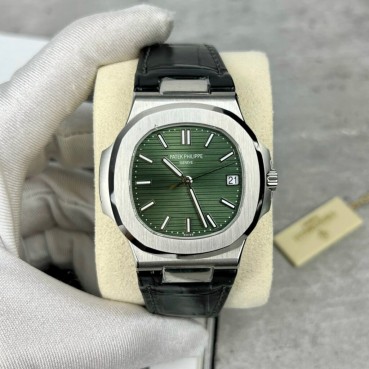파텍필립 노틸러스 - Patek Philippe Nautilus 5711 Leather Strap Green Dial 40mm