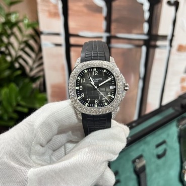 파텍필립 아쿠아넛 - Patek Philippe Aquanaut 5167 With Diamond Natural Rubber Strap 40mm