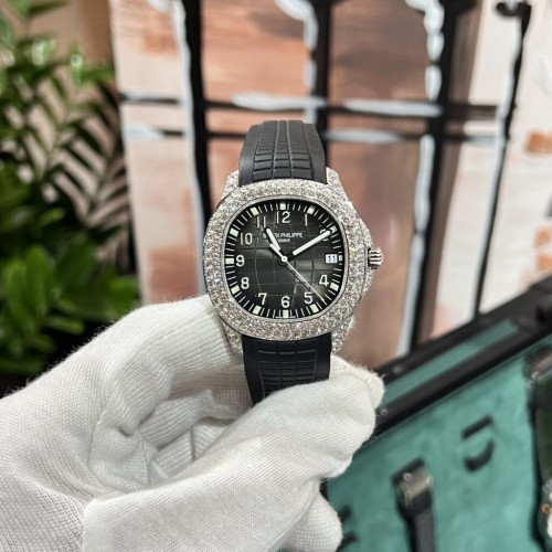 파텍필립 아쿠아넛 - Patek Philippe Aquanaut 5167 With Diamond Natural Rubber Strap 40mm