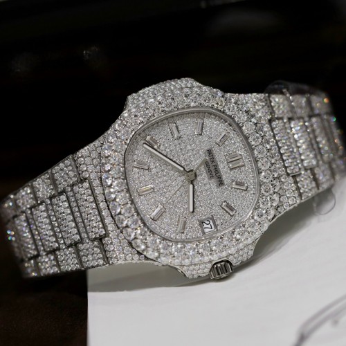 파텍필립 노틸러스 - Patek Philippe Nautilus 5719 Full Moissanite Diamonds 40mm