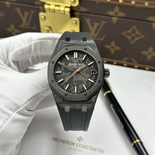 오데마피게 로얄 오크 - Audemars Piguet Royal Oak DiW 15500 Case Carbon Second Hand Is Orange 41mm