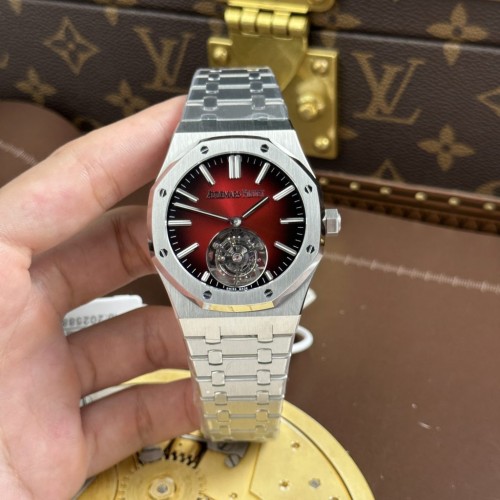 오데마피게 로얄 오크 - Audemars Piguet Royal Oak Selfwinding Flying Tourbillon 26730ST Burgundy Dial 41mm