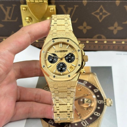 오데마피게 로얄 오크 - Audemars Piguet Royal Oak Chronograph Frosted Gold 26240 Yellow Dial 41mm