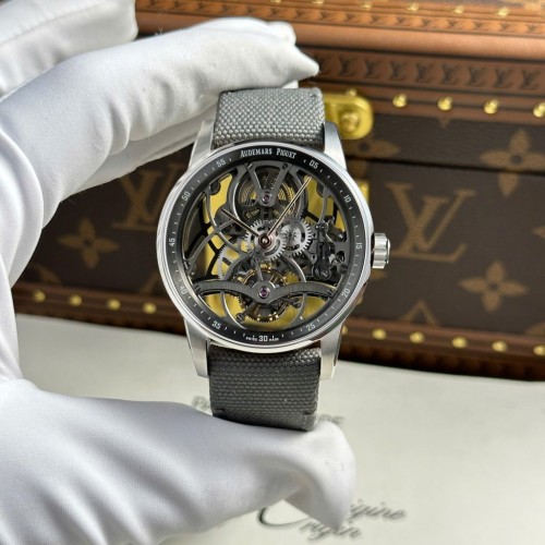 오데마피게 로얄 오크 - Audemars Piguet 26600 Tourbillon Openworked Gray 41mm
