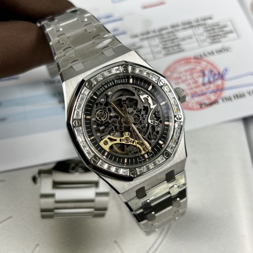 오데마피게 로얄 오크 - Audemars Piguet Royal Oak 15412BC Skeleton Moissanite 41mm