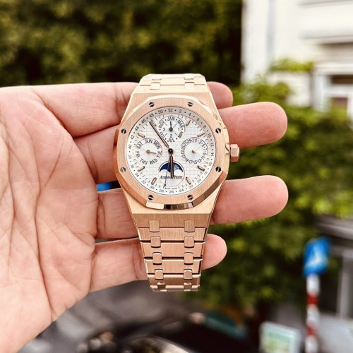 오데마피게 로얄 오크 - Audemars Piguet Royal Oak 26574OR White Dial 41mm