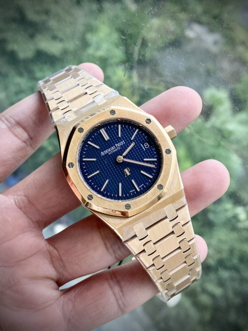 오데마피게 로얄 오크 - Audemars Piguet Royal Oak 15202OR Jumbo Blue Dial 39mm