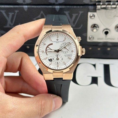 바쉐론 콘스탄틴 오버시즈 - Vacheron Constantin Overseas Dual Time 47450 White Dial Rubber Strap 42mm
