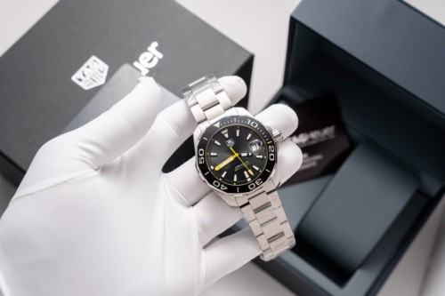 태그호이어 아쿠아레이서 - Tag Heuer Aquarace Black Dial Metal Strap 41mm