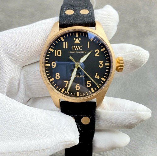 아이더블유씨 파일럿 - IWC Big Pilot’s Edition MR Porter Edition IW329703 Black Dial Leather Strap 43mm