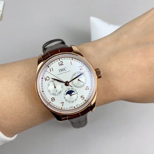 아이더블유씨 포르투기저 - IWC Portugieser Perpetual Calendar IW344202 White Dial Automatic Movement 42mm