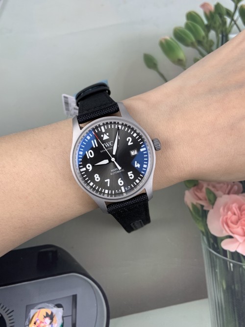 아이더블유씨 파일럿 - IWC Pilot’s Watch Mark XX Patrouille Suisse Gray Dial Case Titanium 40mm