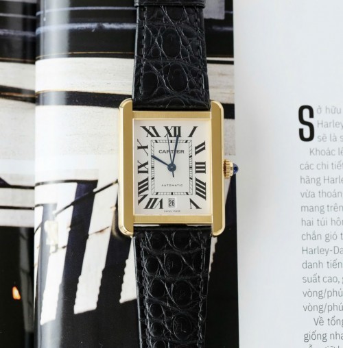 까르띠에 탱크 - Cartier Tank Solo Case Yellow Automatic Movement 41mm