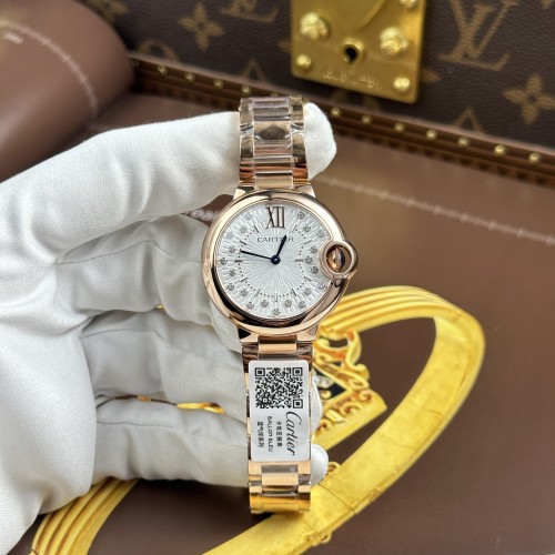 까르띠에 발롱블루 - Cartier Ballon Bleu WGBB0054 Women Movement Quartz 33mm