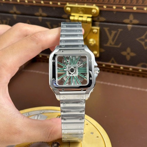 까르띠에 산토스 - Cartier Santos Skeleton Dial Metal Wire 39.8mm