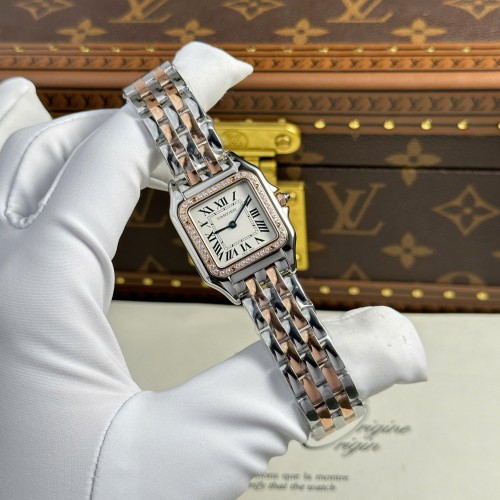 까르띠에 팬더 - Cartier Panthere White Dial Quartz Movement 27x36mm