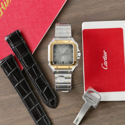까르띠에 산토스 - Cartier Santos CRW2SA0030 Gray Dial 39.8mm