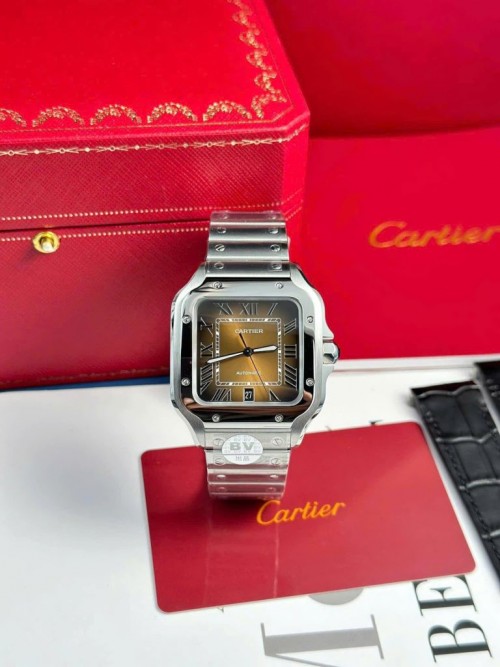 까르띠에 산토스 - Cartier Santos WSSA0064 Brown Dial 39.8mm