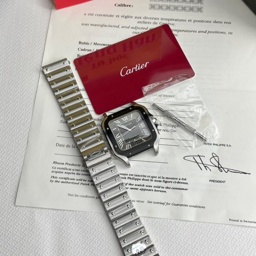 까르띠에 산토스 - Cartier Santos WSSA0037 Grey Dial 39.8mm