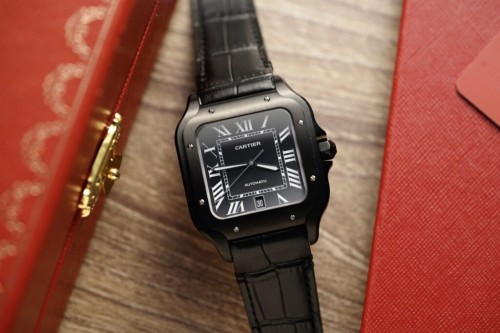 까르띠에 산토스 - Cartier Santos De Cartier WSSA0039 Black Dial 39.8mm