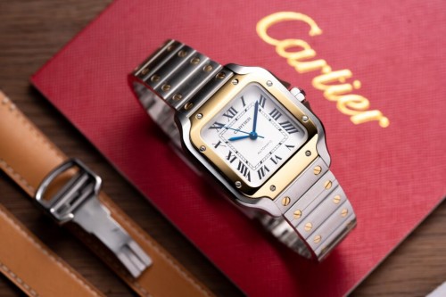 까르띠에 산토스 - Cartier Santos Demi White Dial 35.2mm
