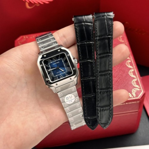 까르띠에 산토스 - Cartier Santos WSSA0063 Blue Dial 35mm