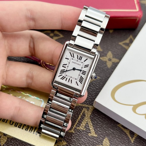까르띠에 탱크 - Cartier Tank Must White Dial Metal Wire 31x41mm
