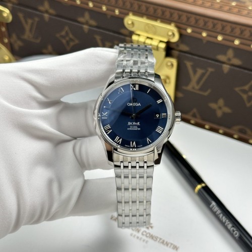 오메가 드빌 - Omega De Ville Co-Axial Chronometer 8500 Blue Dial Metal Strap 41mm