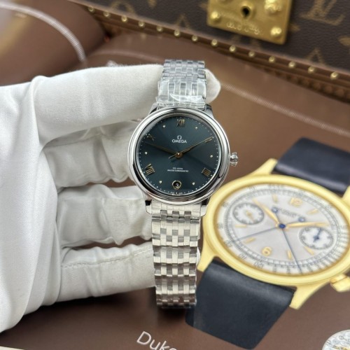 오메가 드빌 - Omega De Ville Prestige Cyan Blue Dial Automatic Movement 34mm