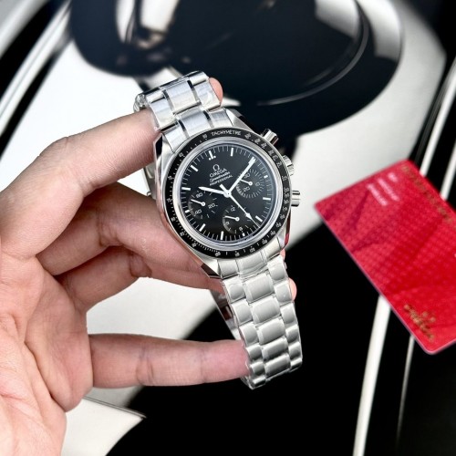 오메가 스피드 마스터 - Omega Speedmaster Moonwatch Black Dial Metal Wire 42mm