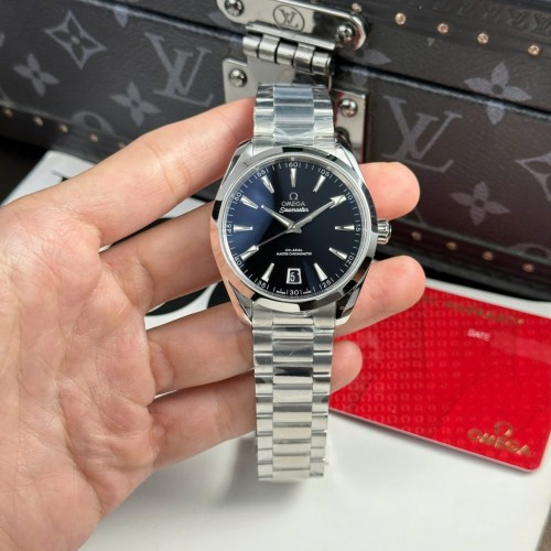 오메가 씨마스터 아쿠아테라 - Omega Seamaster Aqua Terra 150M Black Dial Metal Wire 41mm