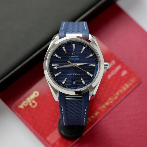 오메가 씨마스터 아쿠아테라 - Omega Seamaster Aqua-Terra GMT Blue Replica Watches 41mm