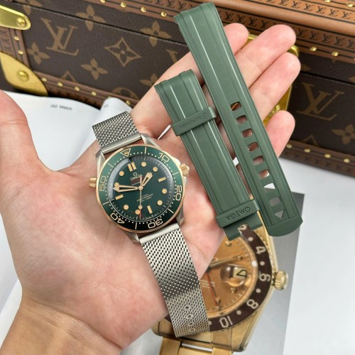 오메가 씨마스터 드라이버 300M- Omega Seamaster Driver 300 Green Dial Demi Bezel Full Set 42mm