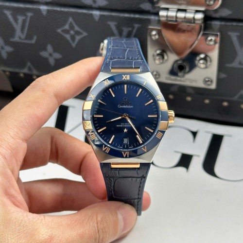 오메가 컨스텔레이션 - Omega Constellation Bezel Ceramic Blue 41mm